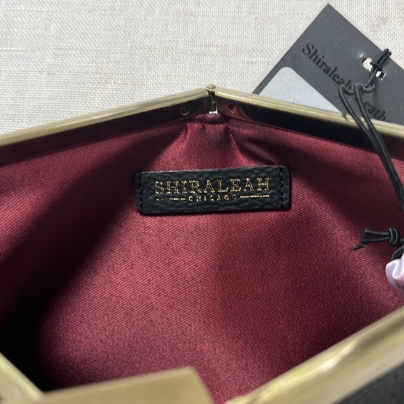 Shiraleah Black Leather Clutch Handbag New with Tags - Picture 6 of 6